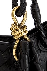 Bottega Veneta Small Andiamo Parachute Bag in Black & Muse Brass, view 8, click to view large image.