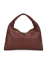 直営店☆BOTTEGA VENETA☆SALE! GRASP レザー 巾着 ハンドバッグ Bottega Veneta HOP バッグ - Sapele & Muse Brass | FWRD