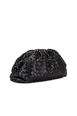 Bottega Veneta The Pouch Clutch in Black & Silver, view 4, click to view large image.