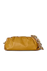 Bottega Veneta The Chain Pouch Bag in Ocra & Gold, view 1, click to view large image.