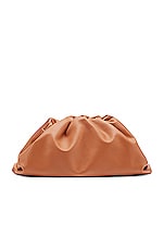 Bottega Veneta The Pouch Clutch in Clay & Gold, view 1, click to view large image.