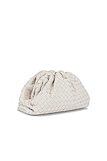 Bottega Veneta The Pouch Clutch in White & Silver, view 4, click to view large image.