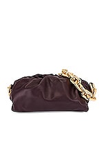 Bottega Veneta The Chain Pouch Bag in Grape & Gold, view 1, click to view large image.