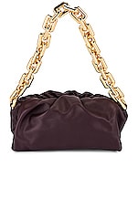 Bottega Veneta The Chain Pouch Bag in Grape & Gold, view 6, click to view large image.