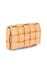 Bottega Veneta Small Padded Cassette Bag in Almond & Gold, view 4, click to view large image.