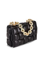 Bottega Veneta Chain Cassette Bag in Black & Gold, view 5, click to view large image.