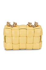 Bottega Veneta Chain Cassette Bag in Butter & Gold, view 3, click to view large image.