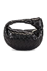 Bottega Veneta Mini Jodie Bag in Black & Gold, view 3, click to view large image.