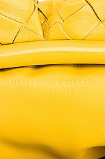 Bottega Veneta Woven The Pouch Clutch in Buttercup & Gold, view 6, click to view large image.