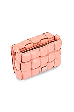 Bottega Veneta Padded Cassette Crossbody Bag in Peachy & Silver, view 6, click to view large image.