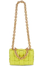 Bottega Veneta Chain Cassette Bag in Seagrass & Gold, view 1, click to view large image.