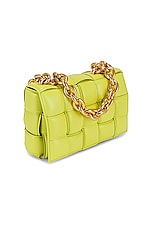 Bottega Veneta Chain Cassette Bag in Seagrass & Gold, view 5, click to view large image.