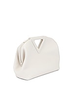 Bottega Veneta Point Top Handle Bag in Chalk & Silver, view 4, click to view large image.