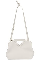 Bottega Veneta Point Top Handle Bag in Chalk & Silver, view 6, click to view large image.