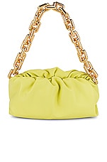 Bottega Veneta The Pouch Chain Bag in Seagrass & Gold, view 6, click to view large image.