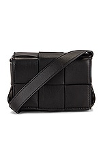 Bottega Veneta Candy Cassette Bag in Black & Gold, view 3, click to view large image.
