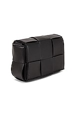 Bottega Veneta Candy Cassette Bag in Black & Gold, view 5, click to view large image.