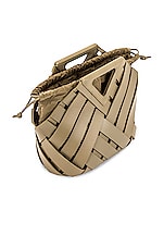 Bottega Veneta Triangle Handle Tote in Taupe & Gold, view 5, click to view large image.