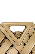 Bottega Veneta Triangle Handle Tote in Taupe & Gold, view 7, click to view large image.