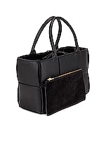 Bottega Veneta Small Arco Tote Bag in Black & Gold, view 4, click to view large image.