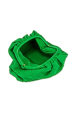 Bottega Veneta The Pouch Clutch in Grass & Gold, view 4, click to view large image.