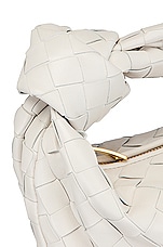 Bottega Veneta Mini Jodie Bag in White & Gold, view 7, click to view large image.