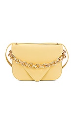 Bottega Veneta Envelope Bag in Butter & Gold, view 3, click to view large image.