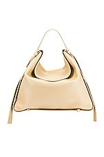 Bottega Veneta Shoulder Bag in Porridge & Gold, view 1, click to view large image.