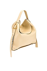 Bottega Veneta Shoulder Bag in Porridge & Gold, view 4, click to view large image.