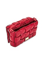 Bottega Veneta Padded Cassette Bag in Dark Red & Gold, view 6, click to view large image.
