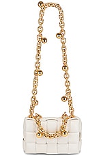 Bottega Veneta Sphere Chain Bag in White & Gold, view 1, click to view large image.
