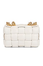 Bottega Veneta Sphere Chain Bag in White & Gold, view 4, click to view large image.