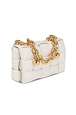 Bottega Veneta Sphere Chain Bag in White & Gold, view 5, click to view large image.