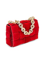 Bottega Veneta Chain Cassette Bag in Dark Red & Gold, view 5, click to view large image.