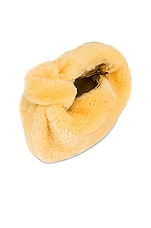 Bottega Veneta Shearling Mini Jodie Bag in Teddy & Gold, view 5, click to view large image.