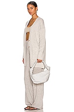 Bottega Veneta Teen Double Knot Shoulder Bag in White & Gold, view 2, click to view large image.