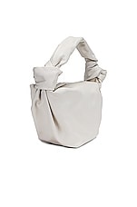 Bottega Veneta Teen Double Knot Shoulder Bag in White & Gold, view 4, click to view large image.
