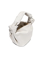 Bottega Veneta Teen Double Knot Shoulder Bag in White & Gold, view 5, click to view large image.