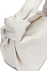 Bottega Veneta Teen Double Knot Shoulder Bag in White & Gold, view 7, click to view large image.