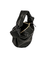 Bottega Veneta Teen Double Knot Shoulder Bag in Black & Gold, view 5, click to view large image.