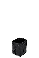 Bottega Veneta Small Cassette Bucket Bag in Black & Gold, view 5, click to view large image.