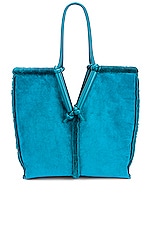 Bottega Veneta Shearling Reversible Bag in Blaster & Silver, view 1, click to view large image.