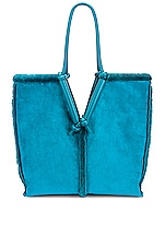 Bottega Veneta Shearling Reversible Bag in Blaster & Silver, view 3, click to view large image.