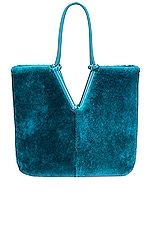 Bottega Veneta Shearling Reversible Bag in Blaster & Silver, view 8, click to view large image.