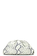 Bottega Veneta Pouch Clutch in Dew, Black, & Silver, view 3, click to view large image.