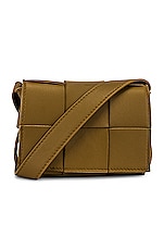 Bottega Veneta Candy Cassette Crossbody Bag in Acorn & Gold, view 3, click to view large image.