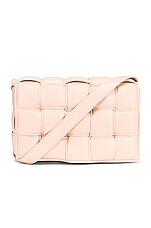 Bottega Veneta Padded Cassette Crossbody Bag in Melon Washed & Gold, view 3, click to view large image.