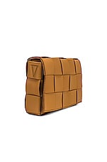 Bottega Veneta Cassette Crossbody Bag in Caramel & Gold, view 4, click to view large image.
