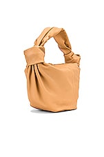 Bottega Veneta Teen Double Knot Shoulder Bag in Almond & Gold, view 4, click to view large image.