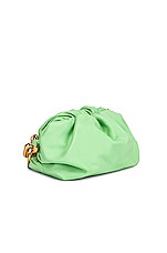 Bottega Veneta Teen Chain Pouch Shoulder Bag in Wasabi & Gold, view 4, click to view large image.